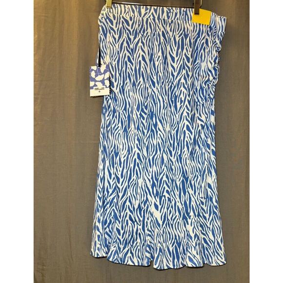 DVF Diane Von Furstenberg Target Women's A-Line Sea Twig Blue Skirt Size L Large - Picture 2 of 14